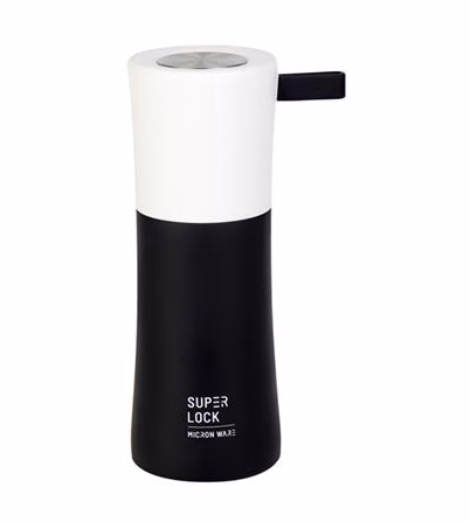 STAINLESS STEEL WATER BOTTLE SUPER LOCK S133BK 0.35L BLACK